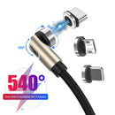 SK197-Magnetic Rotatable Retractable 3-in-1 Data Cable