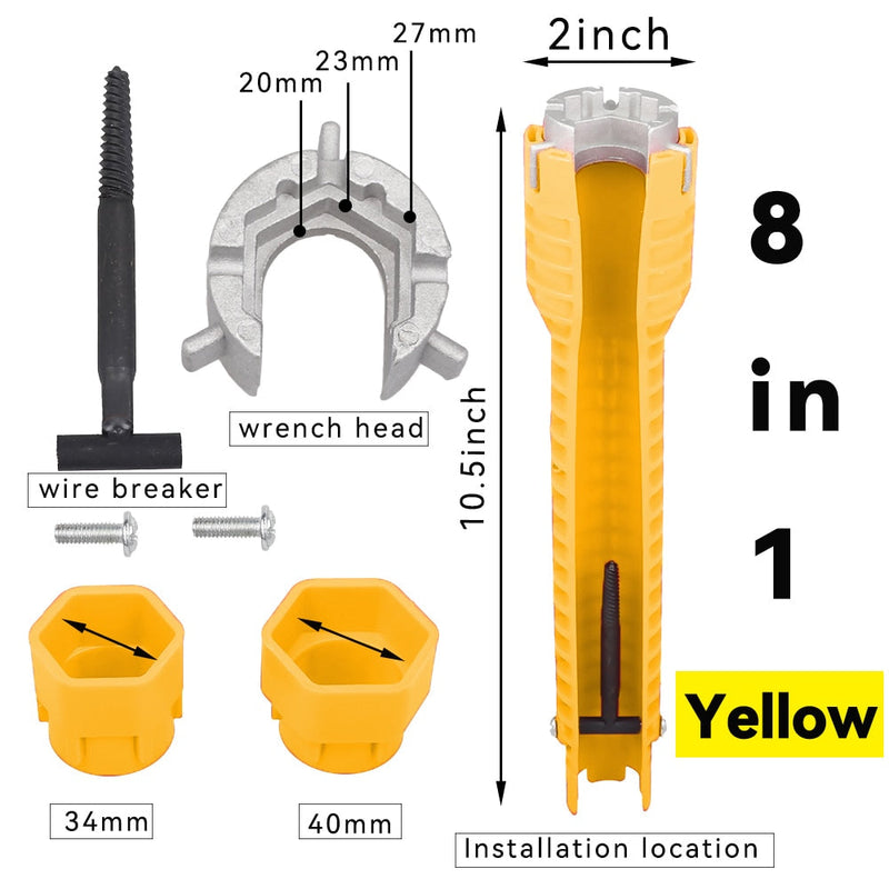 SK436-8 in 1 sink faucet wrench repair tool