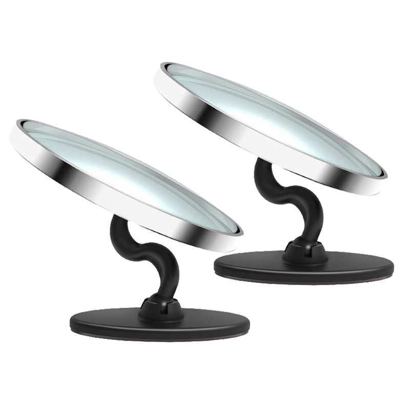 SK402-2Pcs Car Round Adjustable Clear Rearview Mirror
