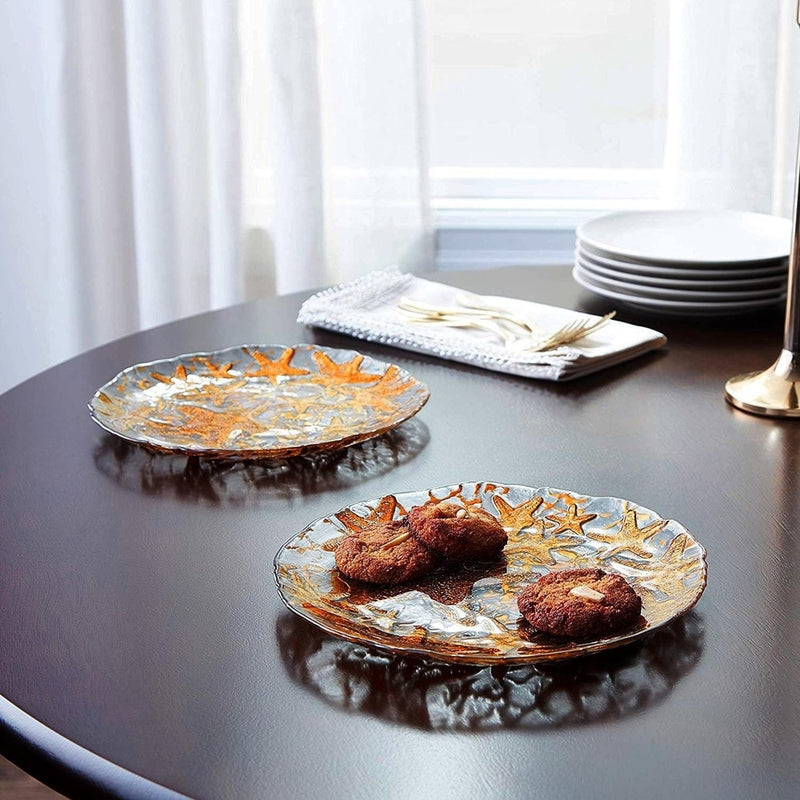 TTPY-Set/2 Dessert Plates Mirror Bronze