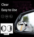 SK402-2Pcs Car Round Adjustable Clear Rearview Mirror
