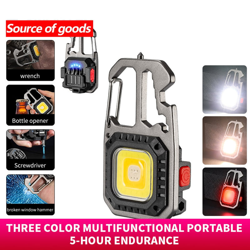 SK405-Mini Flashlight Keychain Can Opener