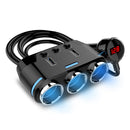 SK572-Car Charger One Drag Three Cigarette Lighter