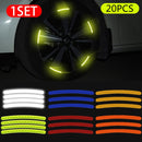 SK422-20pcs Car Wheel Hub Reflective Sticker