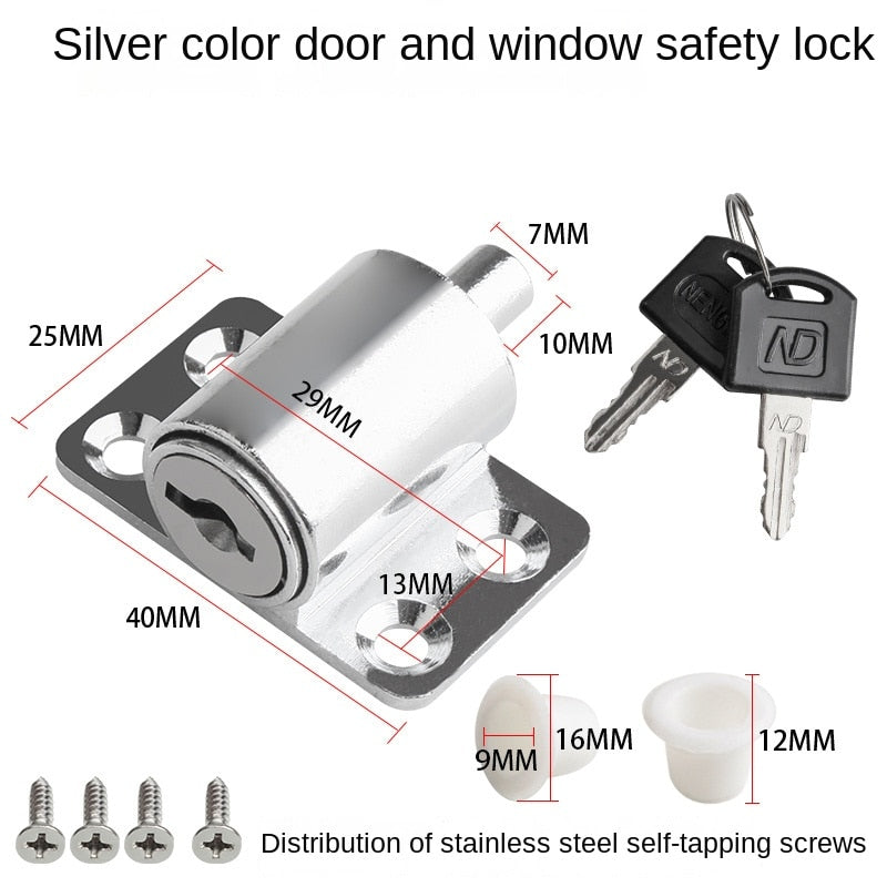 SK403-Sliding Door Window Security Lock Catches Set