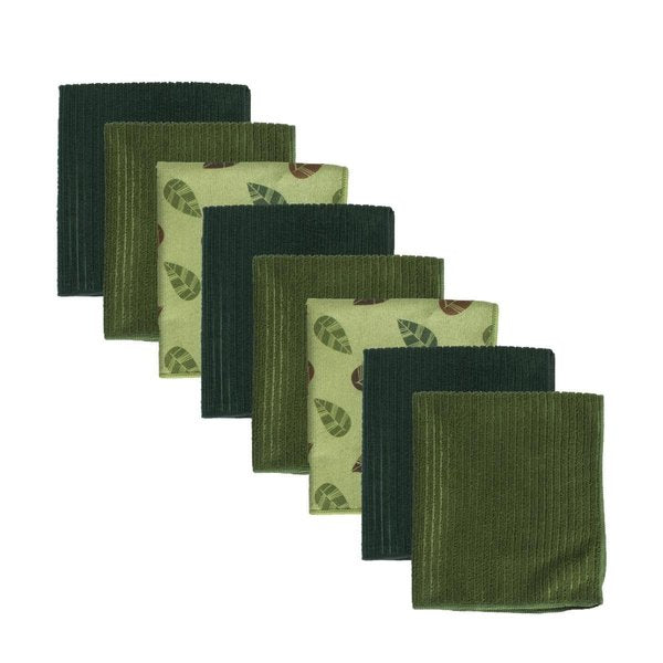 WL01 Vine Green Microfiber Dishcloths Kit