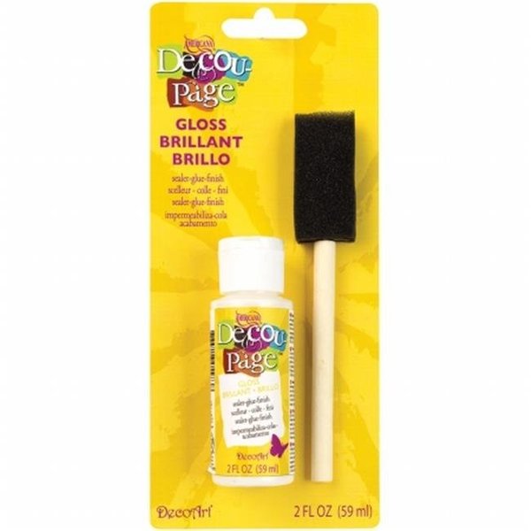 WL01 Deco Art DS101CB1 Americana Decou-Page W/Foam Brush Carded-2oz Gloss