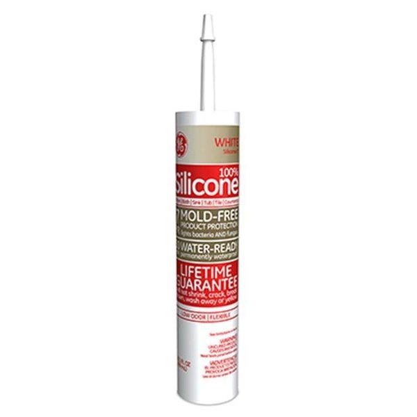 WL01 1PC Momentive Perform Material Momentive Perform Material GE5070 10.1 oz. Kitchen & Bath Caulk; White