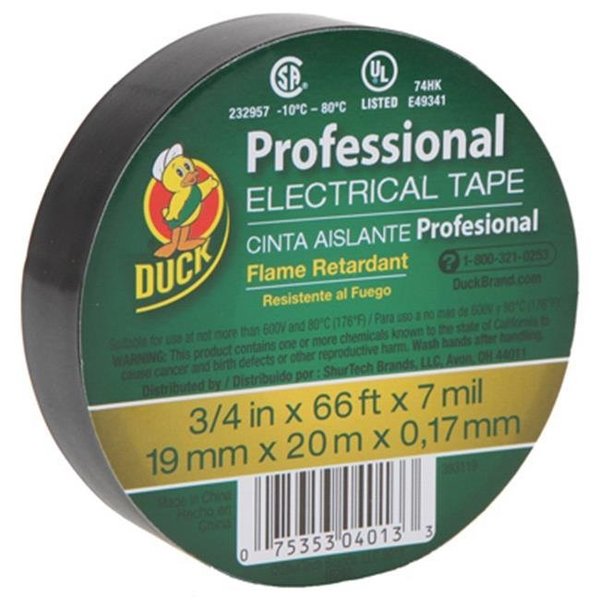 WL01 1PC Duck Duck 667 0.75 in. Black Professional Electrical Tape