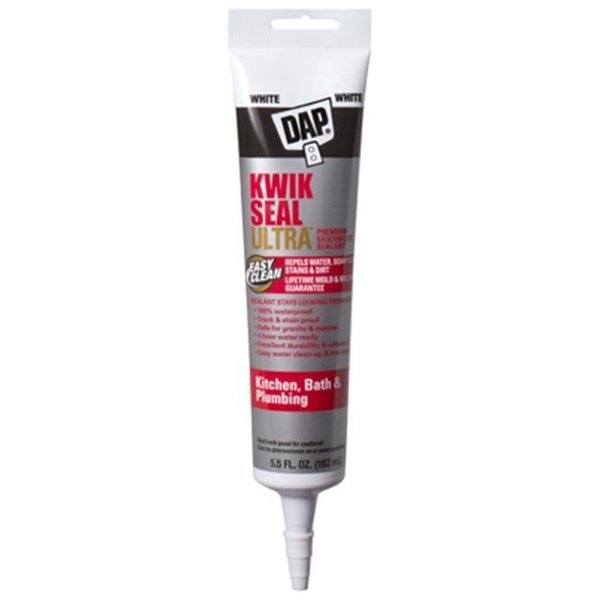 WL01 1PC Dap Dap Inc 7079818914 5.5 oz. High Performance Premium Siliconized Kitchen & Bath Sealant; White