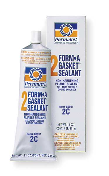 WL01 1PC Permatex Slow Dry Flexible Cure Gasket Sealant, 11 oz, Black, Temp Range -65 to 400 Degrees F