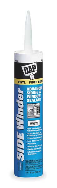 WL01 1PC Dap Siding & Window Sealant, 10.1 oz, Cartridge, White, Advanced Polymer Base