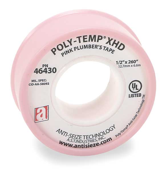 WL01 1PC Anti-Seize Technology Thread Seal Tape, 1/2 In. W, 260 In. L