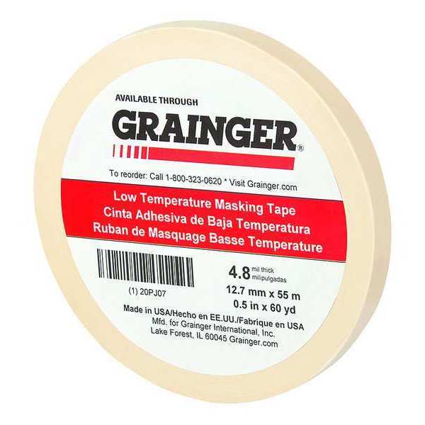 WL01 1PC Zoro Select Masking Tape, Natural, 1/2In x 60 yd.