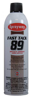 WL01 1PC Sprayway Spray Adhesive, Fast Tack 89 Series, White, 20 oz, Aerosol Can