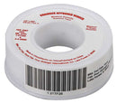 WL01 1PC Zoro Select Thread Sealant Tape, 1/4 in W x 43 ft L, 4 mil Thick, White, 1 Pk
