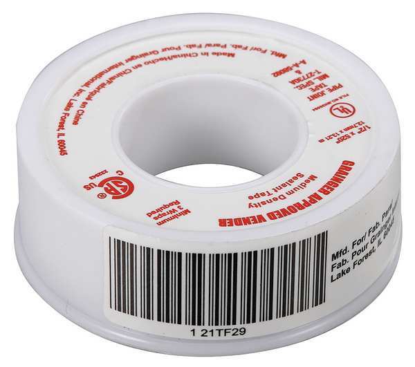 WL01 1PC Zoro Select Sealant Tape, 1/2 x 520 In