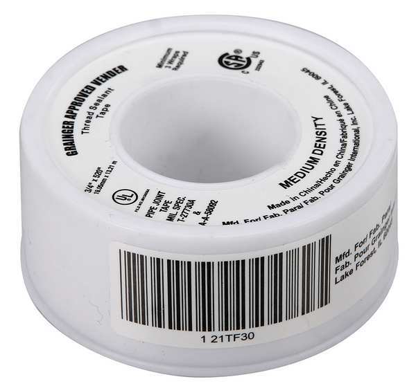 WL01 1PC Zoro Select Sealant Tape, 3/4 x 520 In