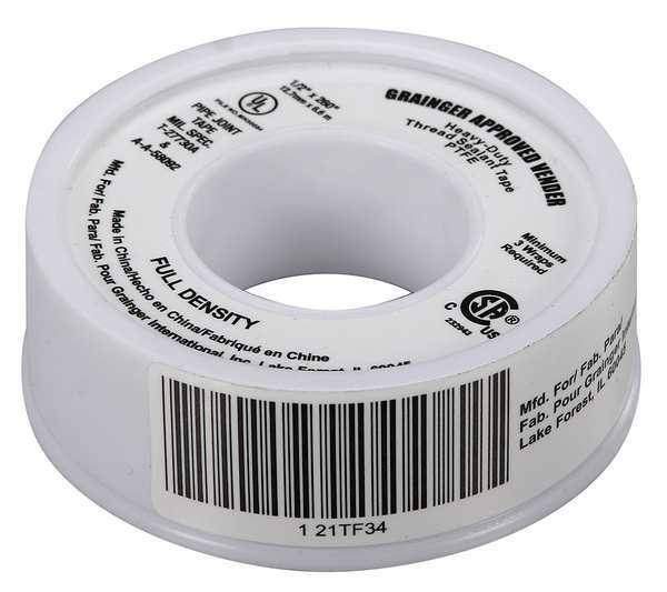 WL01 1PC Zoro Select Sealant Tape, 1/2 x 260 In