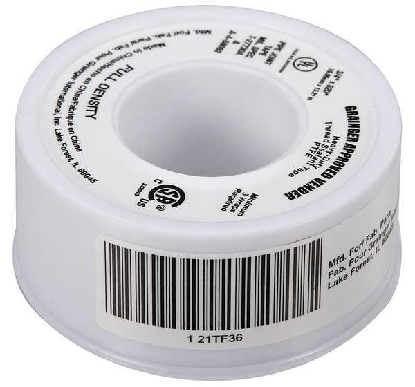 WL01 1PC Zoro Select Sealant Tape, 3/4 x 520 In