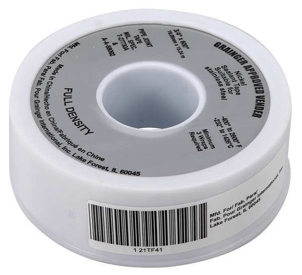 WL01 1PC Zoro Select Sealant Tape, 3/4 x 600 In