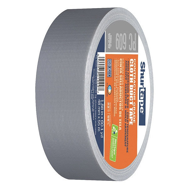 WL01 1PC Shurtape Duct Tape, Silver, 48mm x 55m, 10 mil