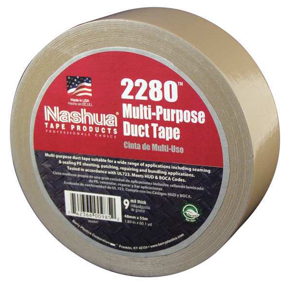 WL01 1PC Nashua Duct Tape, 48mm x 55m, 9 mil, Tan