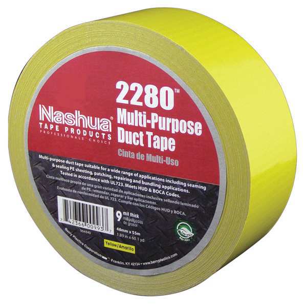 WL01 1PC Nashua Duct Tape, 48mm x 55m, 9 mil, Yellow