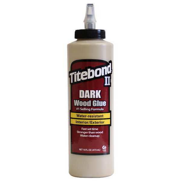 WL01 1PC Titebond Wood Glue, II Dark Series, Light Brown, 24 hr Full Cure, 16 oz, Bottle