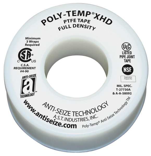 WL01 1PC Anti-Seize Technology Thread Sealant Tape, 1/2 In. W, 260 In. L