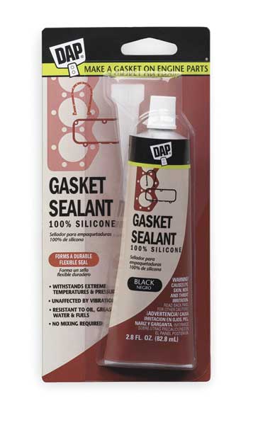 WL01 1PC Dap Oil-Resistant Gasket Sealant, 2.8 oz, Black, Temp Range -40 to 400 Degrees F