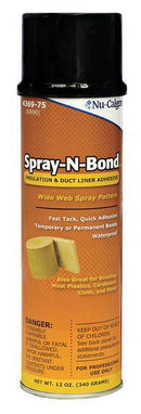WL01 1PC Nu-Calgon Spray Adhesive, Spray-N-Bond Series, Clear, 12 oz, Aerosol Can