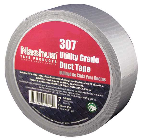 WL01 1PC Nashua Duct Tape, 2.8 In x 60 yd, 7 mil, Silver