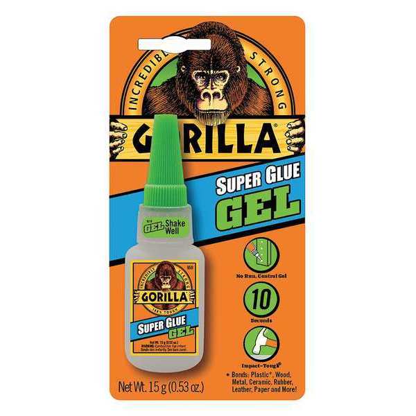 WL01 1PC Gorilla Glue Instant Adhesive, Clear, 0.53 oz, Bottle