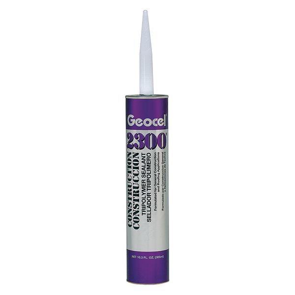WL01 1PC Geocel Construction Sealant, 10.3 oz, Cartridge, Black, Hybrid Base
