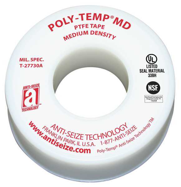 WL01 1PC Anti-Seize Technology Thread Seal Tape, 1 In. W, 520 In. L