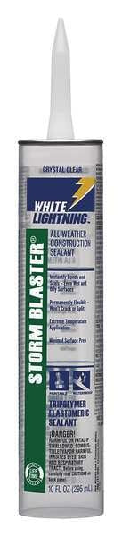 WL01 1PC White Lightning Construction Sealant, 10 oz, Cartridge, Clear, Hybrid Base