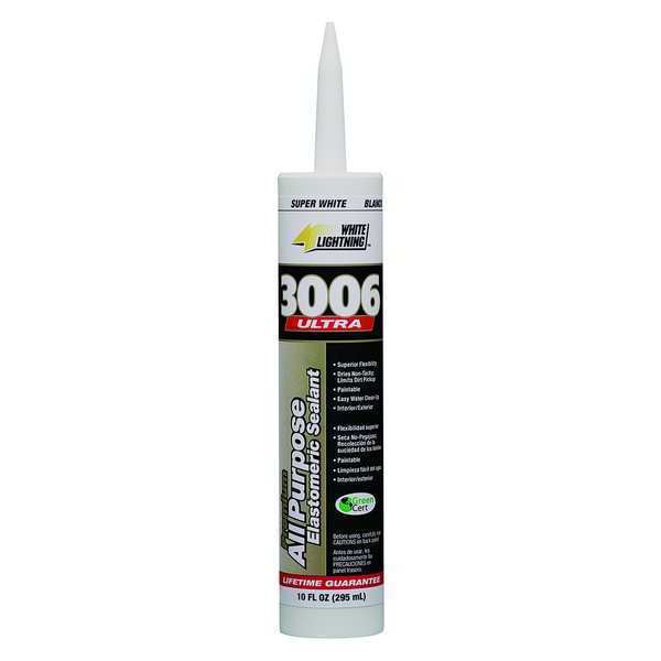 WL01 1PC White Lightning Caulk, 10 oz, Cartridge, Super White, Acrylic Base