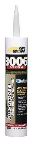 WL01 1PC White Lightning Caulk, 10 oz, Cartridge, Clear, Acrylic Base