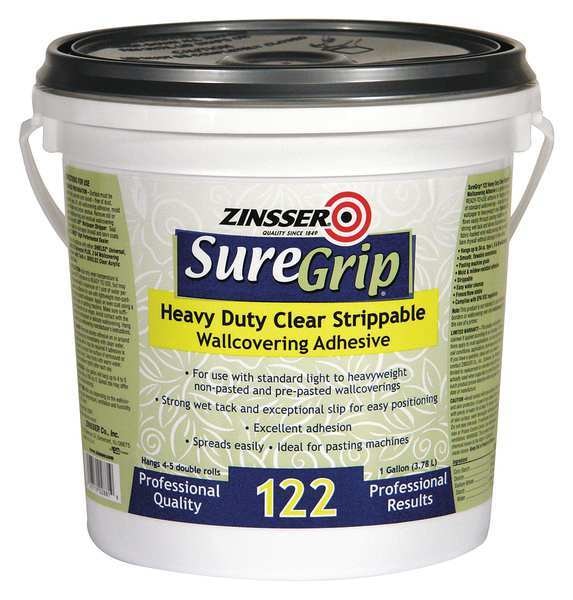 WL01 1PC Rust-Oleum Wallcovering Adhesive, SureGrip(R) 122 Series, clear, 1 gal, Pail