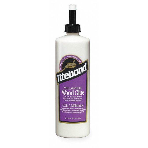 WL01 1PC Titebond Glue, Melamine Series, White, 24 hr Full Cure, 16 oz, Bottle