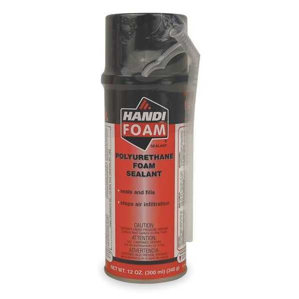 WL01 1PC Handi-Foam Multipurpose/Construction Spray Foam Sealant, 12 oz, Aerosol Can, Black, 1 Component