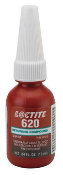 WL01 1PC Loctite Retaining Compound, 620 Series, Green, Liquid, High-Temperature Resistant, 10 mL Bottle