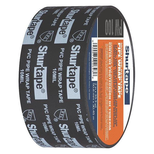 WL01 1PC Shurtape Pipe Sealant Tape, Black, PVC, 1199\" L
