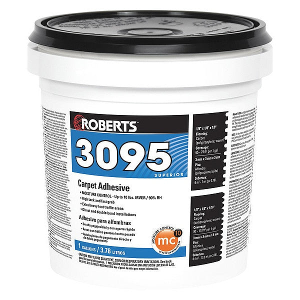 WL01 1PC Roberts Floor Adhesive, 3095 Series, Beige, 1 gal, Pail