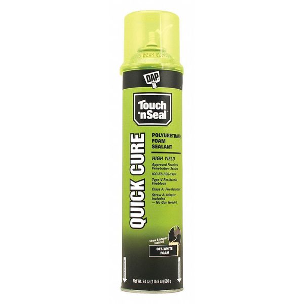 WL01 1PC Touch 'N Seal Multipurpose/Construction Spray Foam Sealant, 24 oz, Aerosol Can, Beige, 1 Component