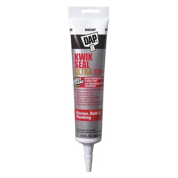 WL01 1PC Dap Kitchen & Bath Sealant, 5.5 oz, Tube, Biscuit, Acrylic Polymer Base