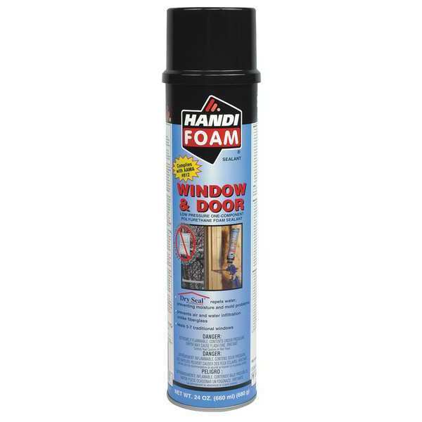 WL01 1PC Handi-Foam Window & Door Spray Foam Sealant, 24 oz, Aerosol Can, Creme, 1 Component