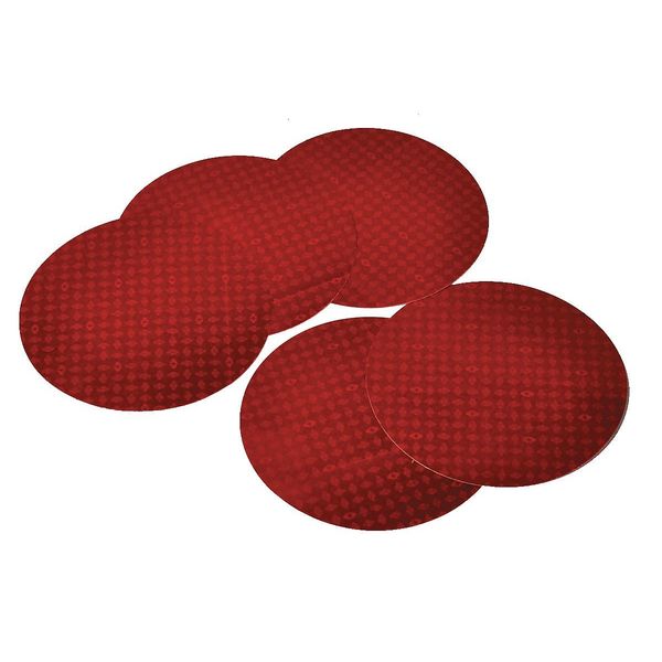 WL01 1PC Oralite Reflective Tape, Red, 3.12 in. L, 3.12 in.W