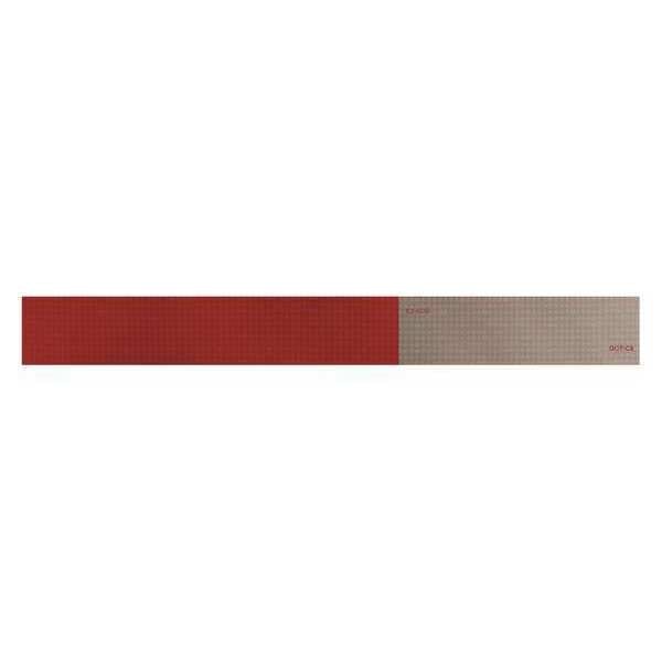WL01 1PC Oralite Reflective Tape, Red/White, 18 in.L, 2 in.W